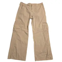 Elodie Women's Khaki Cargo Pants Size XL Pockets Utility Style Trousers Wide Leg