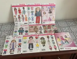 Lot 10 Simplicity Doll Clothes Sewing Patterns American Girl 18 Inch New Uncut