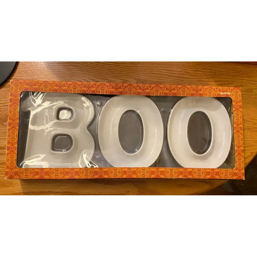BOO Cracker and Cheese Plate Set - New in Box