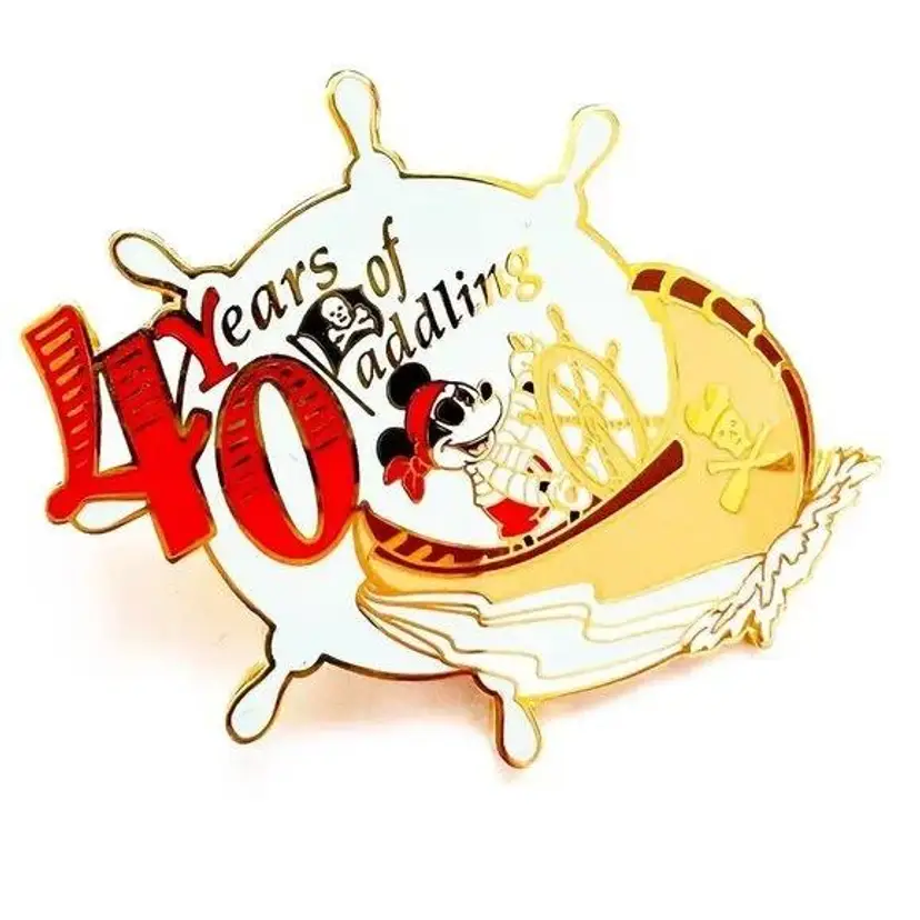 Disney 40 Years of Paddling Mickey Mouse Cast Exclusive Limited Edition 1000 Pin