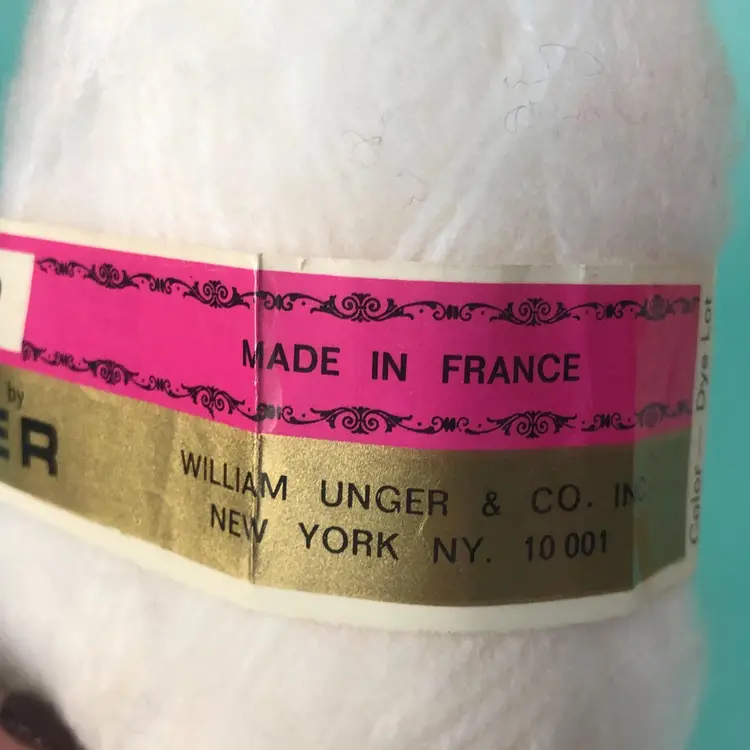 Vintage Fluffy Unger Acrylic Yarn Made in France