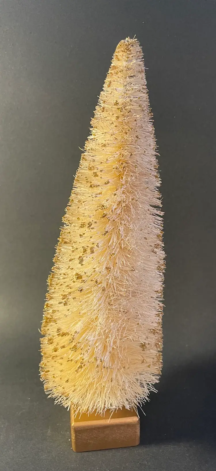 White Gold Bottle Brush Christmas Tree Decoration