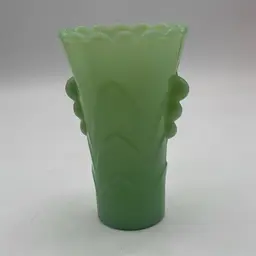 #12 Vintage Anchor Hocking Fire King Jadeite Art Deco Vase