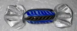 Ultra Rare Vintage Hulet Lampwork Glass Candy 3"