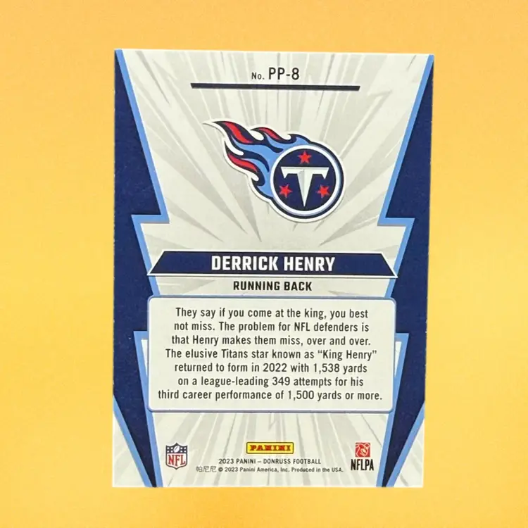 DERRICK HENRY 2023 PANINI DONRUSS #PP-8 POWER PLUS TENNESSEE TITANS