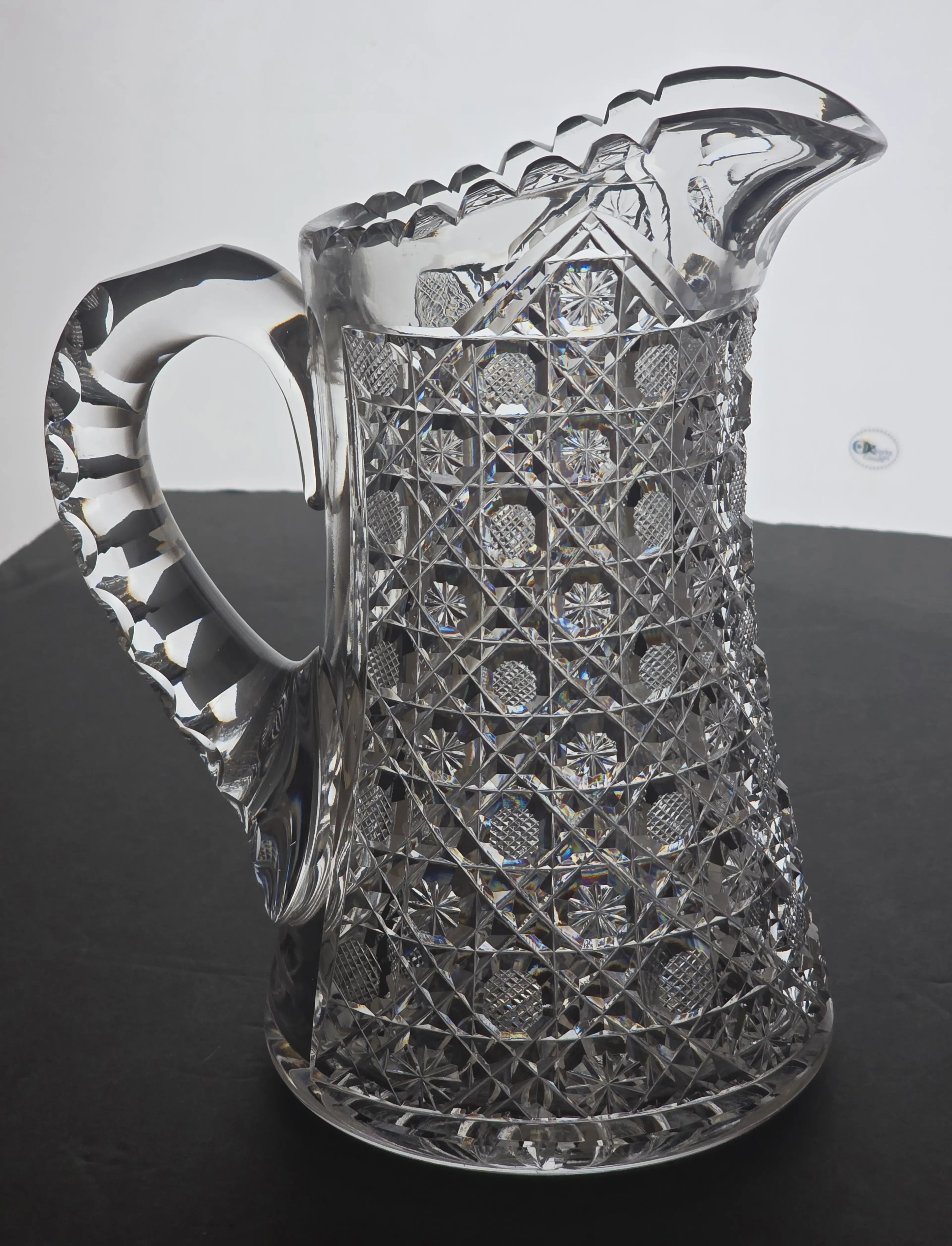 ABP cut glass Harvard picher