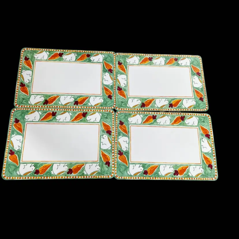 Solimene Vietri Campagna Vinyl Rabbit Placemats 