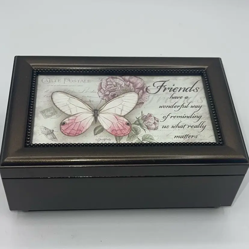 Musical Jewelry Box “friend” By Carson 6” X 4”