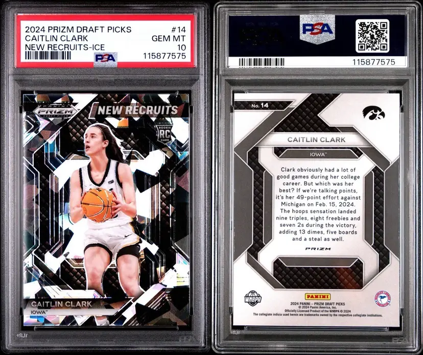 Caitlin Clark New Recruits Cracked Ice PSA 10! WNBA SP