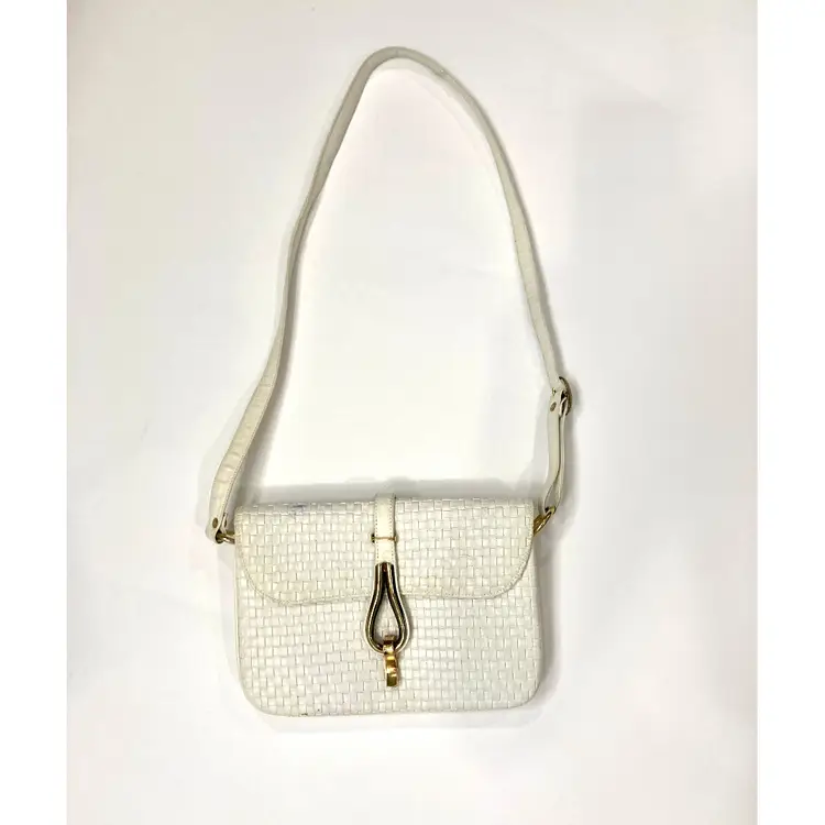 white woven france crossbody bag