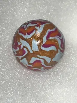 Hand Painted German Clay Marble