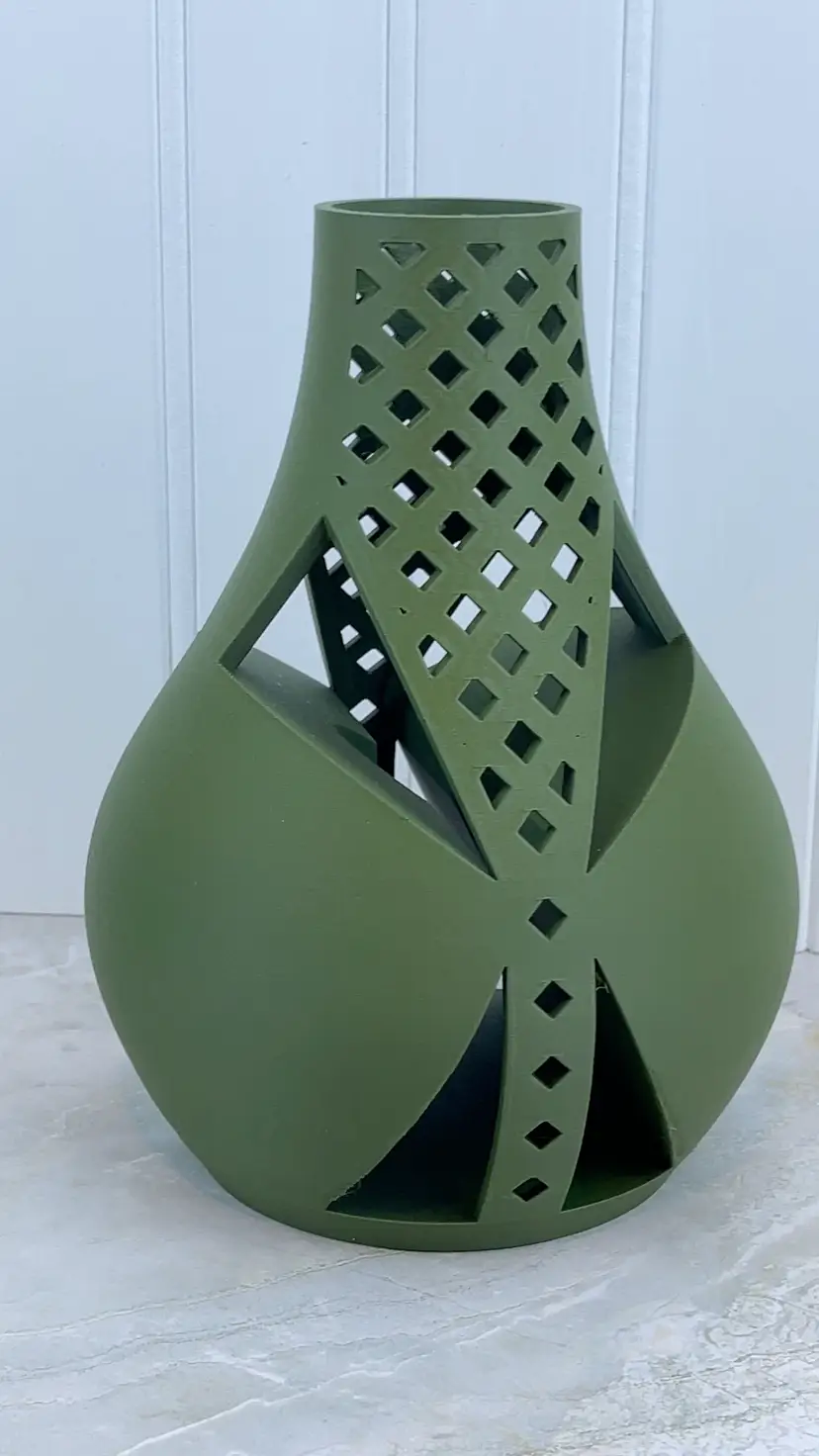 Modern 3D Printed Vase, The Arin Vase, Flower Vase, Dried Flowers, Bookshelf Table Decor, Plant Lovers, Multiple Colors