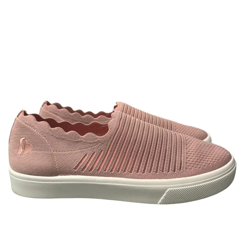 Skechers Poppy Breezy Street Sneaker Womens 11 Mauve Blush Pink Memory Foam Shoes