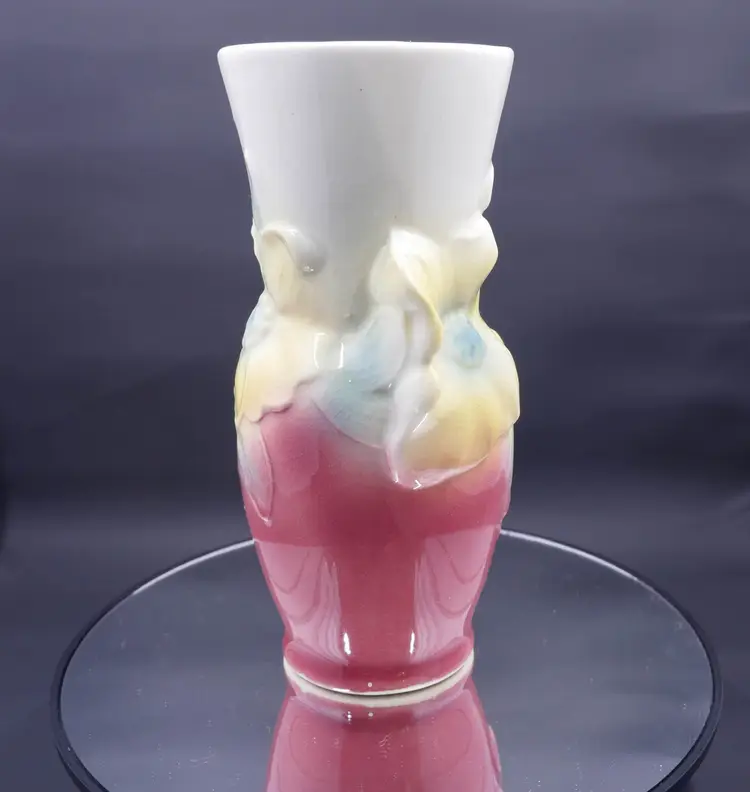 Royal Copley Hand-Painted Floral Vase