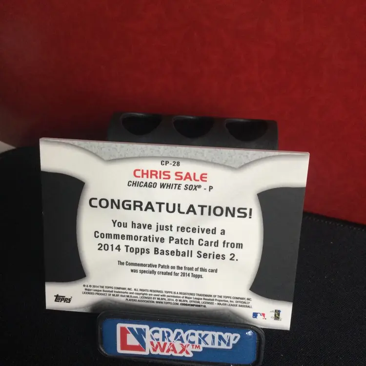 Chris Sale 2014 Topps Series 2 Commemorative 50th Anniversary Patch Boston White Sox