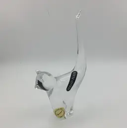 Lucyna Polish Crystal Cat Figurine Long Tail
