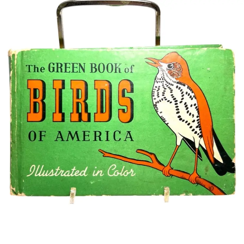 1931 Frank Ashbrook The Green Book Of Birds Of America. Illustrated In Color. Property Of District Commissioner Boy Scouts Of America- Kansas.