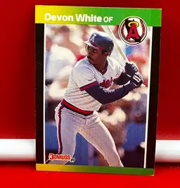 1989 Donruss Collector Baseball Trading Card Angels Devon White #213