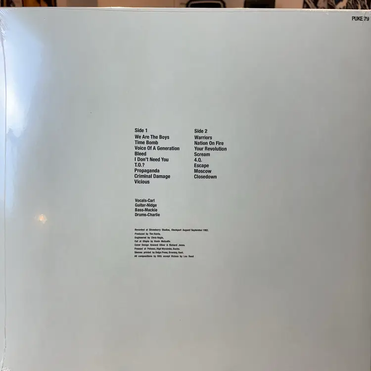 Blitz - Voice of a Generation Indie Exclusive Vinyl Sealed