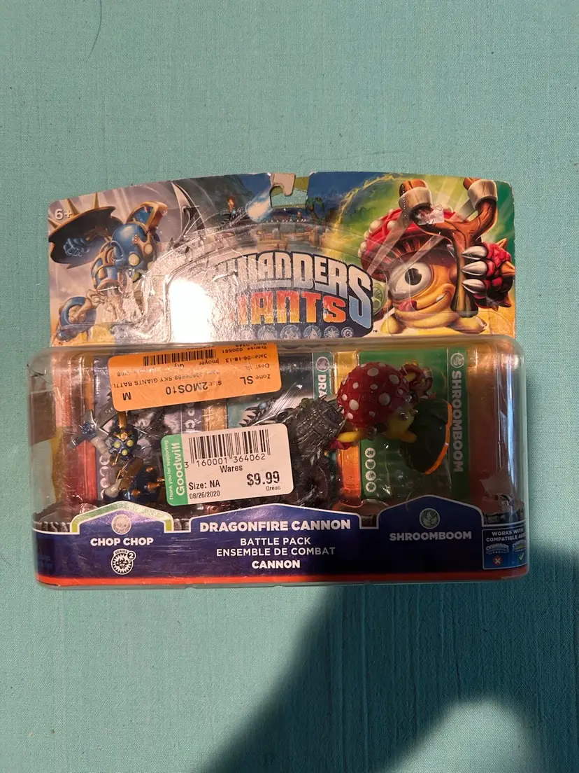 Skylanders Giants 3 Pack:Chop Chop/Shroomboom-Drgnfire Cannon-NEW In Damaged Box