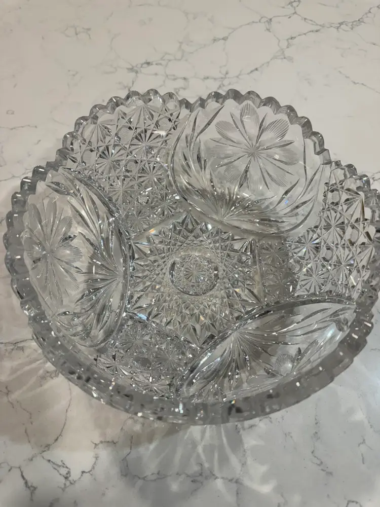 Antique Cut Crystal Bowl