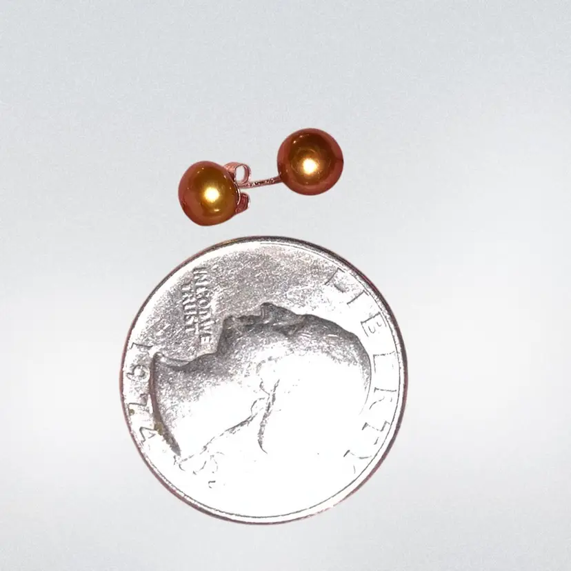 Petite Brown Pearl Stud Earrings