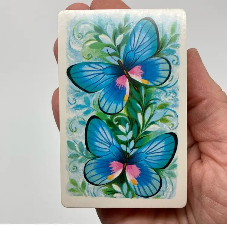 NOS Blue Butterflies Playing Card Deck
