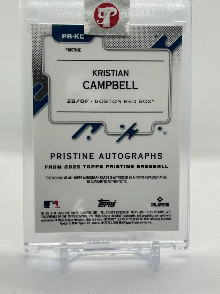 Kristian Campbell 2025 Topps Pristine Auto /150 (encased) Boston Red Sox