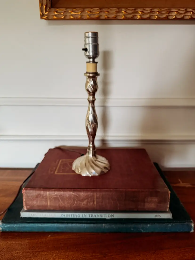 Silver Plate Table Lamp