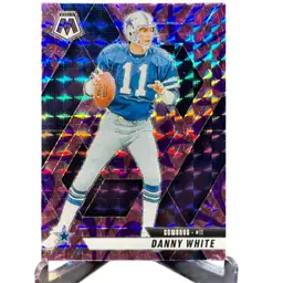 Danny White 2025 Panini Mosaic #240 Purple Reactive Mosaic Prizm Dallas Cowboys