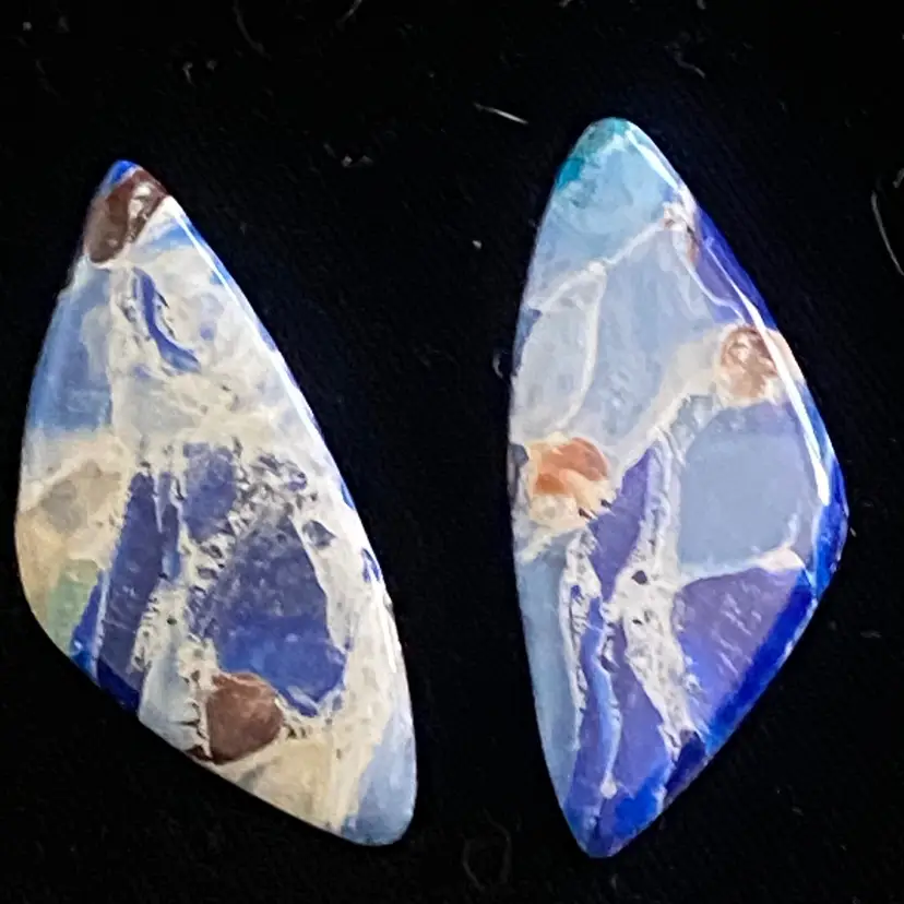 Blue Multi-Color Earrings for Pierced Ears