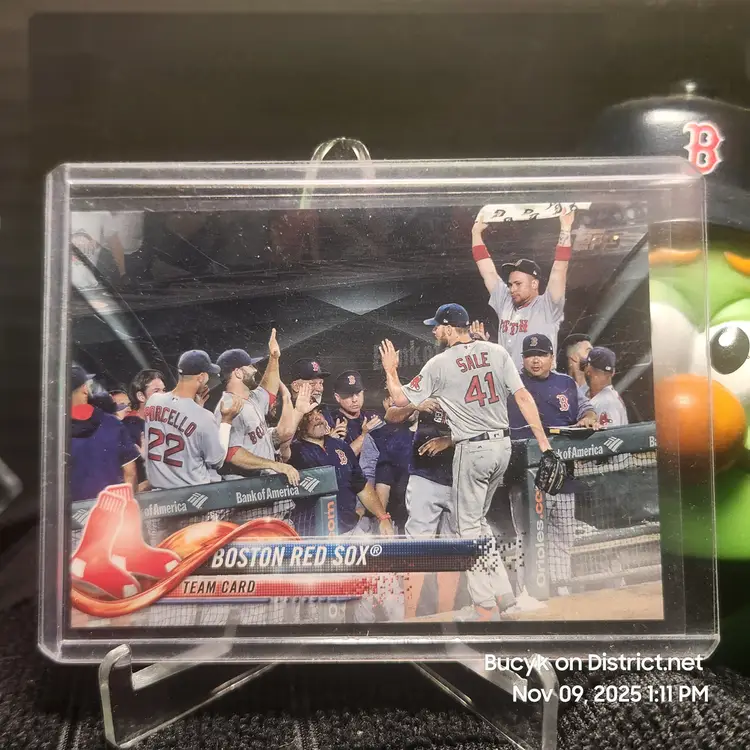 2018 Topps Series 1 Black - Boston Red Sox Team Card 13/67