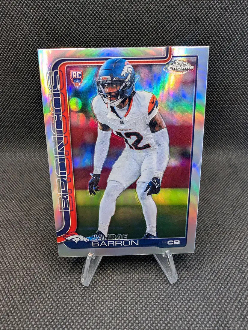 Jahdae Barron 2025 Topps Chrome Refractor Rookie Card (RC) #359 - Denver Broncos