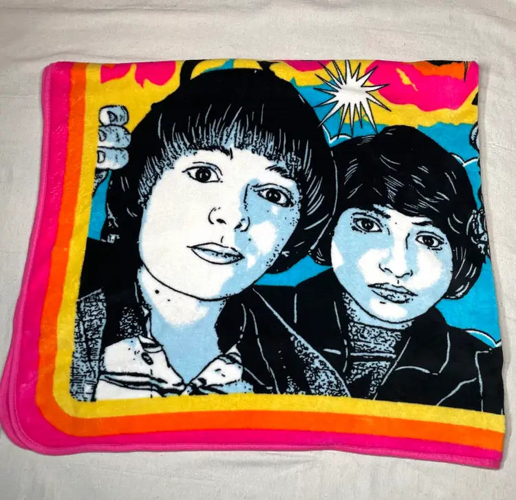 Stranger Things Florescent Fleece Throw Lap Blanket 46x60