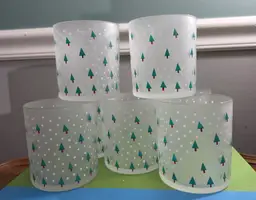 Vintage Neiman Marcus Frosted Lowball Glasses (7)