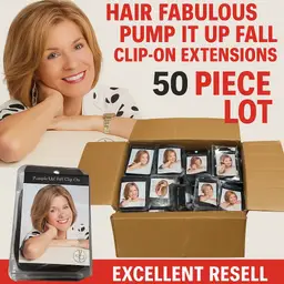 Mixed lot of 50 Toni Brattin Hair Fabulous “Pump It Up Fall” clip-on hairpieces.