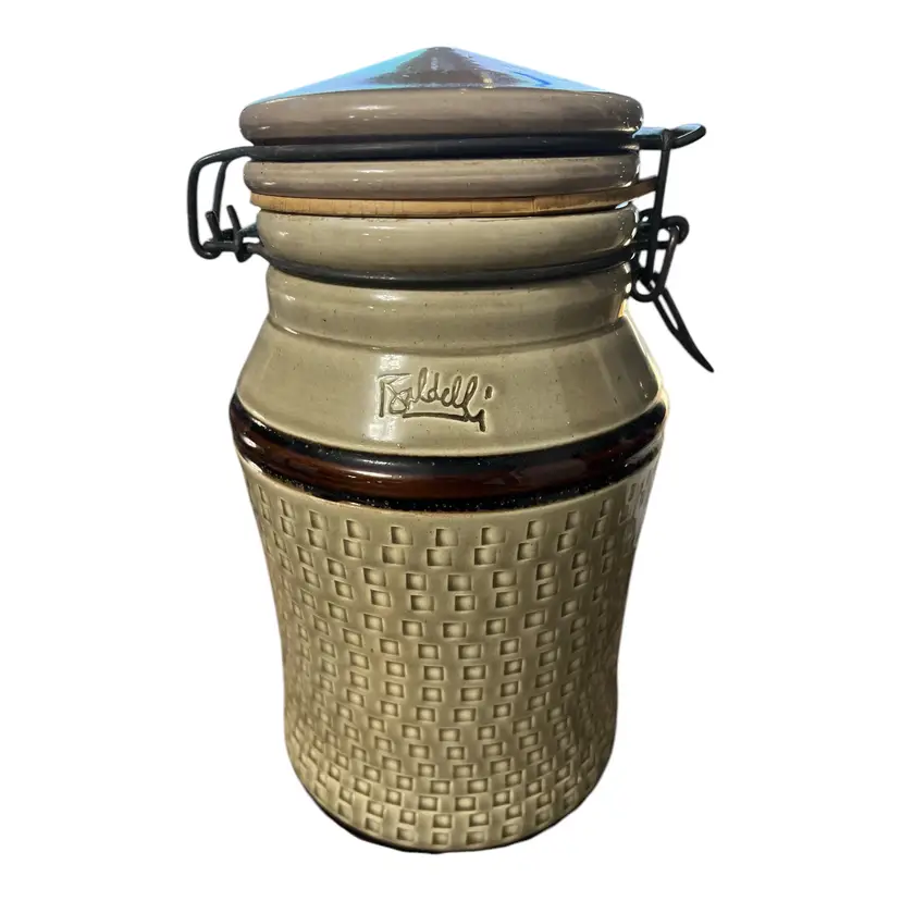 Vintage Italian Ceramic Canister by Baldelli – Mid-Century Modern Storage Jar