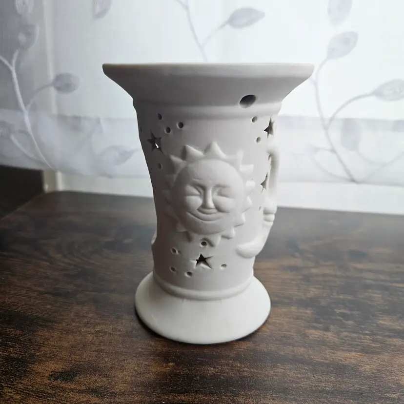 Vintage Celestial Sun and Moon Wax Warmer Tealight Holder