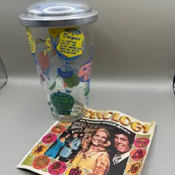 Vintage Cocktail Shaker Heavy Glass with Aluminum Cover with MIXOLOGY 1971 Recipe Booklet