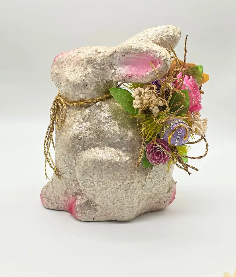 Pier 1 Capiz Easter Bunny  and Flower Table Decor