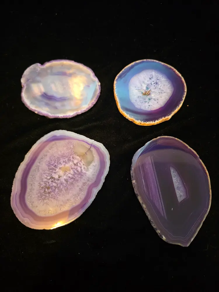 Purple Sliced geode coasters