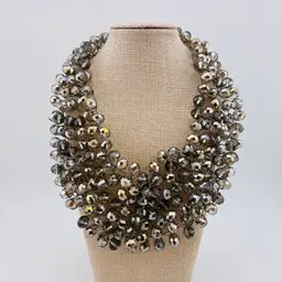Aldo Sparkly Beaded Statement Bib Necklace