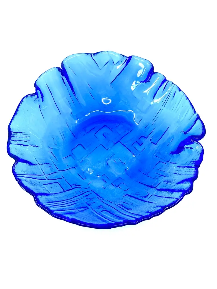 Ruda Sweden, Gote Augustsson Modern Textured Brutalist Cobalt Blue Bowl