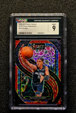 2024 Panini Select Paolo Banchero #158 Premier Level Scope Prizm /249 CGC 9 Mint
