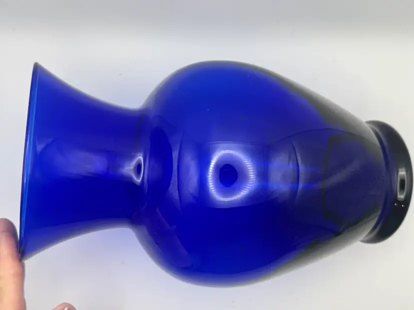 Large Flare Rim Cobalt Blue Vase 9”