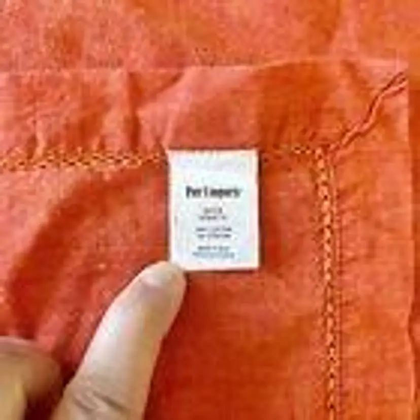 Pier 1 Imports Set of 4 Orange Cloth Napkins Made in India 100% Cotton