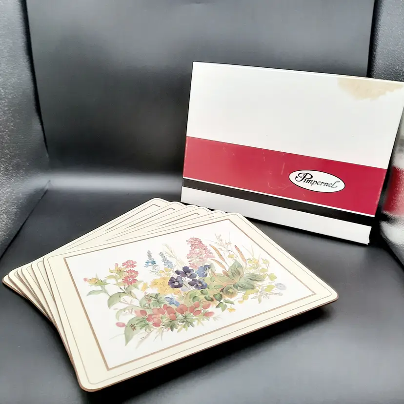 Pimpernel Meadow Flowers Placemats Set of 6 (12"x9")