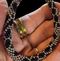 Crocheted Roll-On Beads Bracelet