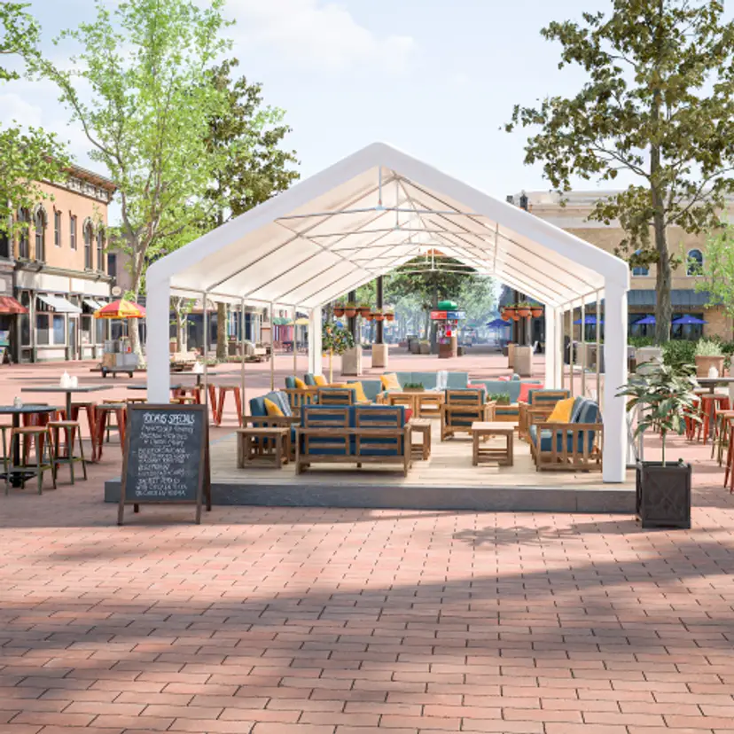 16x32FT Heavy Duty Party Tent with Removable Sidewalls, Large Outdoor Canopy for Wedding Events