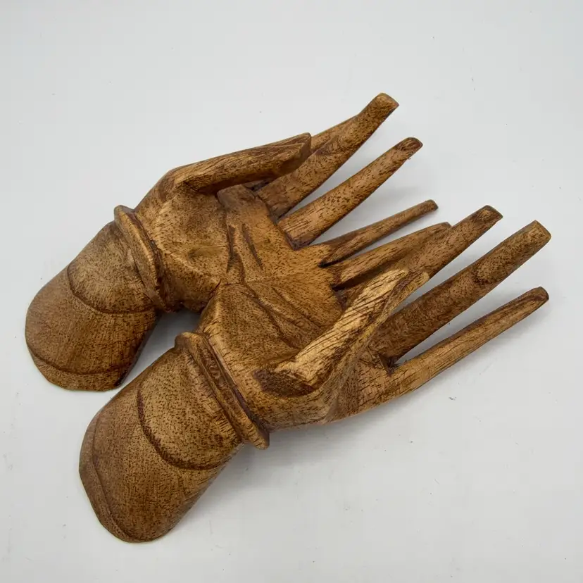 Wood Hand Carved Display Hands